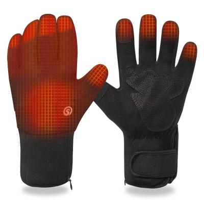 China SAVIOR 7.4V Outdoor Windproof Waterproof Rechargeable Electric Battery Heated Gloves Skiing Winter Sports Heated Cycling Gloves for sale