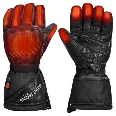 China Motorcycle Winter Sports Outdoor Touch Screen Waterproof Cycling Thermal Electric Battery Heated Gloves for sale