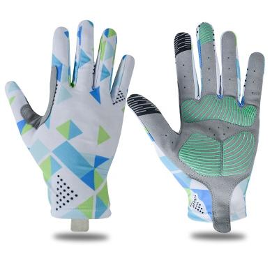 China Full Finger Touch Screen Full Finger Gloves Silicone Palm Mountain Bike Recycling Anti-Skid Gloves Road Cycling Gloves for sale