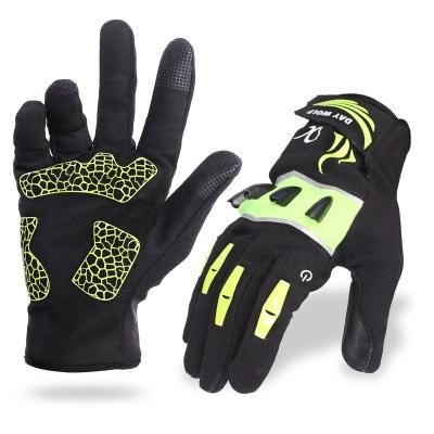 China USB 5V Cycling Gloves Men Anti-Slip Professional Cycling Motorcycle Driving Sports Gloves Touch Screen With LED Lights LED Flashlight Gloves for sale