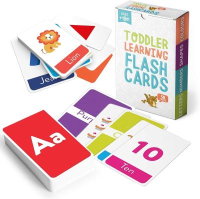 China Custom Paper Print Paper Kids Educational Flash Card for sale