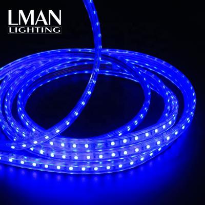 China Easy installation outdoor waterproof building dmx RGB 5050 60leds IP65 cable rope led strip light for sale