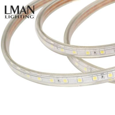 China Outdoor Easy Installation High CRI Decorate Waterproof AC 110V 220V SMD 5050 Flexible Led Strip Lamp IP65 for sale