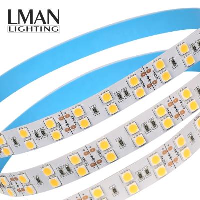 China Easy Installation Easy Install IP20 120leds/m 15MM Width DC 12V 24V SMD 5050 Dual Line RGB LED Strip Light for sale