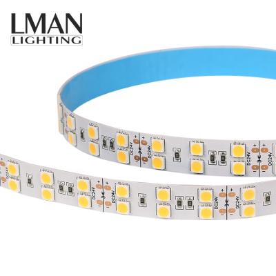 China Hot Selling DC 12V 24V SMD 5050 RGB LED Dual Line Flexible Strip Light Easy Installation IP20 120leds/m for sale