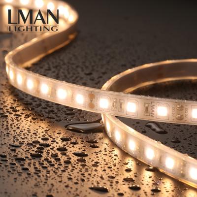 China Easy Installation IP68 8MM Width Custom Dimmable Waterproof DC 12V 24V 9.6W SMD2835 Led Strip Light for sale