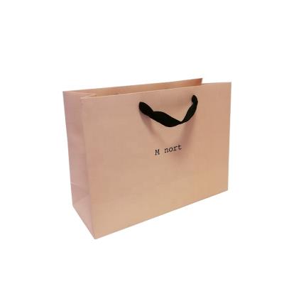 China Custom Paper Bags Handled With Logo In Clothing Shoes Boutique Shopping Bag for sale