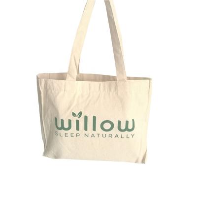 China 100% natural organic cotton canvas eco-friendly simple style shopping bags with thick handle for sale