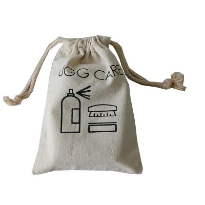 China Custom Drawstring Bag Storage Natural Color Cotton Canvas Pouch Recyclable Personalized Small Drawstring Bag for sale