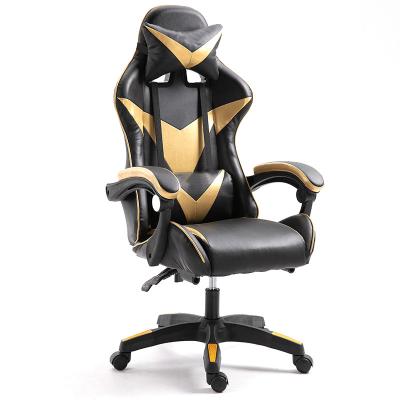 China Custom Adjustable Molded Leather Swivel Chair Logo Home Office Comfortable Swivel Cheap 500k PU Gaming Chair Game for sale