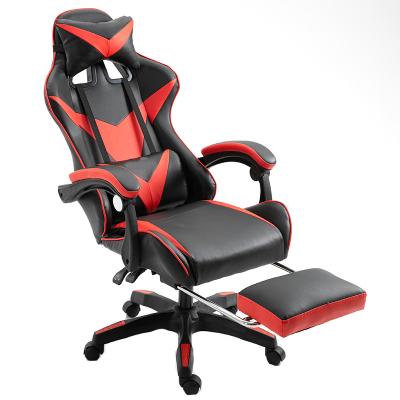 China Custom Logo Swivel Chair PU Leather Adjustable Swivel Top Gaming Computer Chair Office AK Rocker Gaming Chair With Footrest for sale