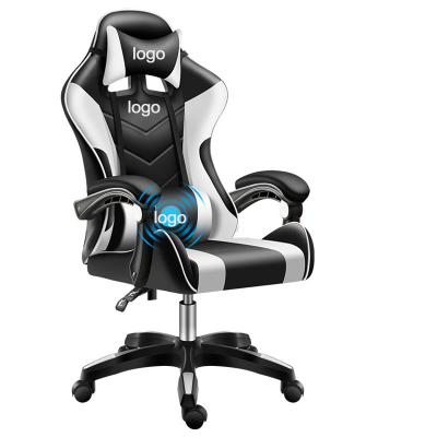 China Custom Leather Ergonomic Swivel Chair Premium Leather Ergonomic PC 4D Gamer Dx Runner Gaming Chair Black And White Breathable Runner for sale