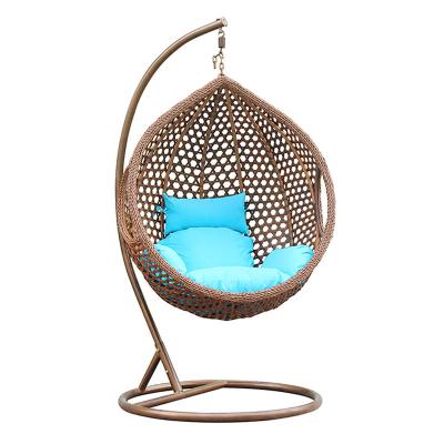 China Modern Cheap Modern Rattan Bubble Wicker Pet Hammock Patio Swing Pod Swing Egg Basket Chair Curved Indoor With Stand for sale