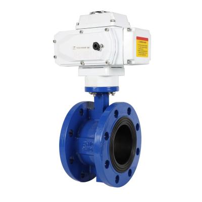 China D941X-16Q dn500 dn450 general electric butterfly valve explosion-proof switch regulating malleable iron electric flange soft seal valve for sale