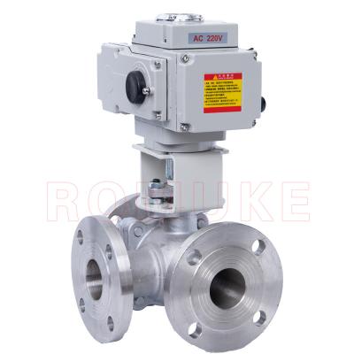 China Q944F CF8 CF3 CF8M CF3M Combined Three-Way Flanged General Electric Stainless Steel Ball Valve for sale