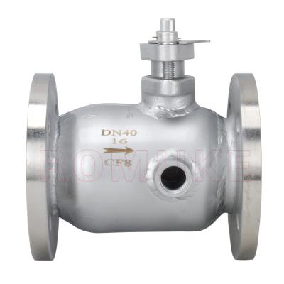 China BQ41F-16P Stainless Steel CF8 CF3 CF8M CF3M Jacket Insulation Flange General Manual Ball Valve for sale