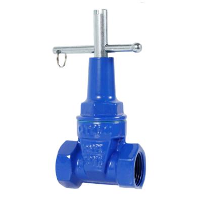 China General FDJ15X-16Q Iron Wire Mouth Malleable Triangular Lock Soft Seal Gate Valve DN15 20 25 32 40 50 for sale