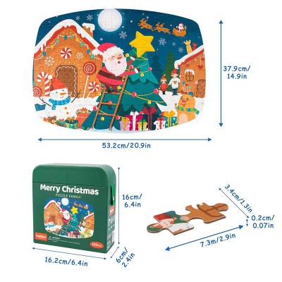 China Cartoon Toy Factory Direct Merry Christmas Baby Art Story Puzzles Toys Shoulder Bag Comfortable Colorful Puzzles for sale