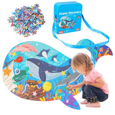 China Cartoon Toy Factory Direct Ocean Discovery Baby Art Story Puzzles Toys Shoulder Bag Comfortable Colorful Puzzles for sale