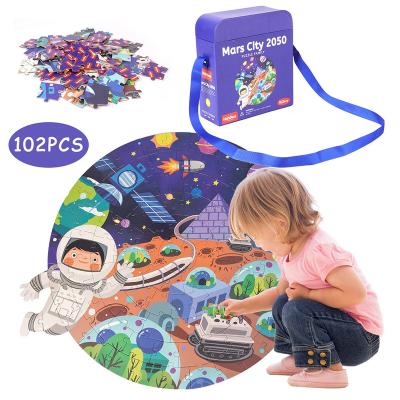 China Art Story Puzzles Toys Shoulder Bag 2050 Baby City Eco-friendly Material Factory Colorful And Comfortable Mars Puzzles for sale