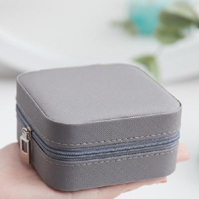 China Wholesale Custom Handmade Necklace Organizer Bracelet High Quality Earring Box PU Leather Jewelry Box Small for sale