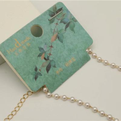 China Recyclable Custom Logo Package Jewelry Display Necklace Paper Cards Packaging Earring Cards For Jewelry for sale