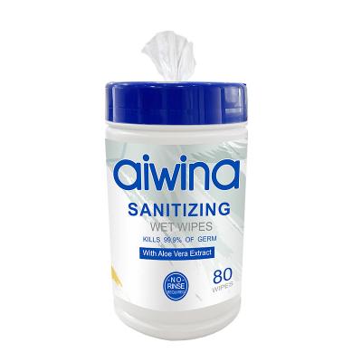 China AIWINA Johnson Organic Eco-Friendly Biodegradable Hypoallergenic Bamboo Water Wet Wipes Baby Wipes Hand And Face Cotton Touch for sale