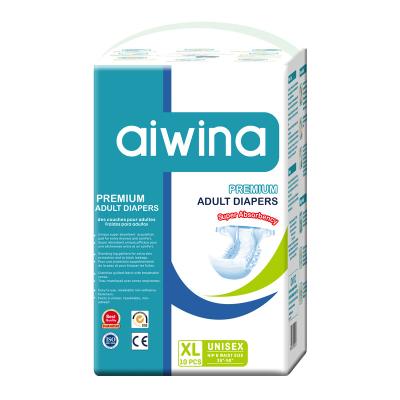 China AIWINA plain weave feel pvc diaper usa eco friends free samples ultra thin adult size m 19-42 inch with free shipping for sale