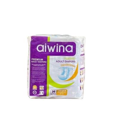 China AIWINA Best Selling Diapers Factory Price Diapers Low MOQ OEM Customized Bulk Sale Adult Cheap Adult Disposable Logo Plain Weave for sale