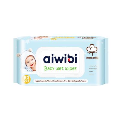 China Factory Eco-friendly Private Label AIWINA Water Sensitive Skin Cotton Baby High Quality Baby Wipes Teeth Eye Cleaning Cloth Baby Care China for sale