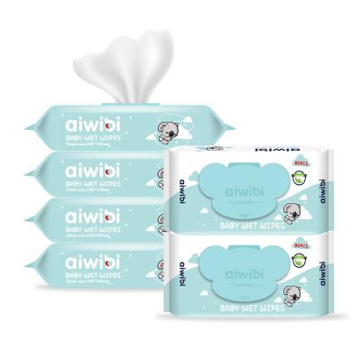 China Wholesale Eco-Friendly Natural Organic Biodegradable Wet Cloth AIWINA Disposable Water Baby Baby Wipes for sale