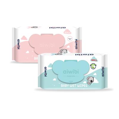 China Hand Face AIWINA High Quality Competitive Natural Baby Water Cleansing Wet Cloth With Aloe Vera And Vitamin E Manufacturer From China for sale