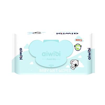 China High Quality Natural Bamboo Baby Hand Water Eco Cleansing Eco Safe Face Cloth AIWINA With Aloe Vera Vitamin E Wipes Solution China Manufacturer for sale