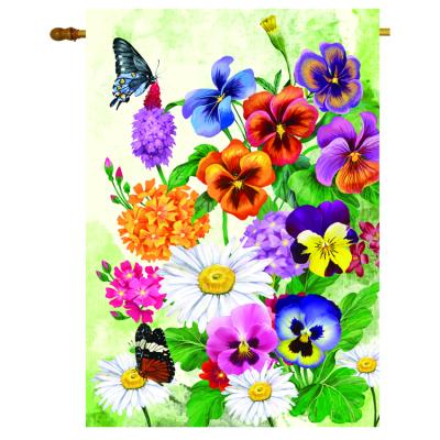 China Marriage favors & Bridal Hot Sale Polyester Party Favors Custom Sublimation Printing Garden Flag With Double Side for sale