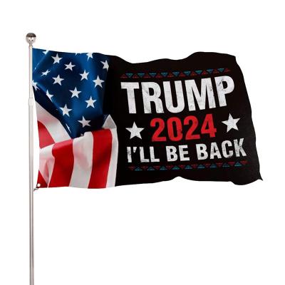 China Wholesale 100% Sublimation Durable Donald Trump Flags 2024 Polyester Outdoor Flag for sale