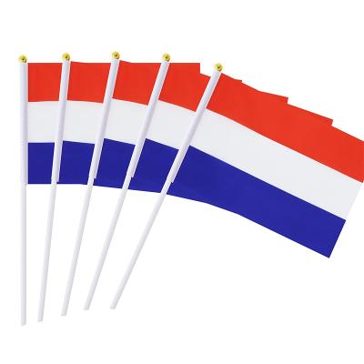 China Custom size cheap price promotion VOLANTE Netherlands hand flag sports waving decoration small dutch flags for sale