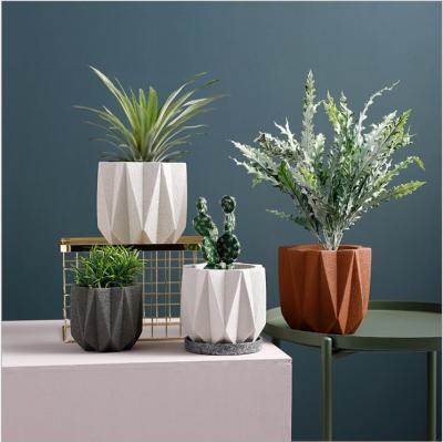 China Customs Service Joyliving Factory Wholesale Pots Flower Pots Cement Flower Pots Succulent Concrete Nordic Planter for sale