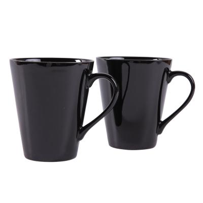 China Viable wholesale high quality high quality black coffee color luster manufacturer good price ceramic mug for sale