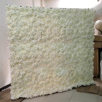 China High Quality White Artificial Flower Wall Decoration Wedding Backdrop For Decoration for sale