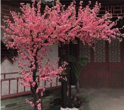 China Decoration 300cm Giant Japanese Pink Cherry Blossom Sakura Tree With Real Fabric Similar Flower for sale