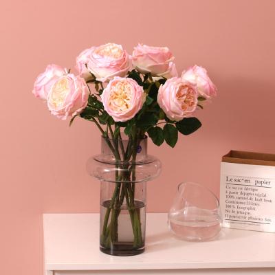 China Decoration Touch Artificial Flower Real Rose Decorative Flowers Wedding Rose Artificial Flower for sale