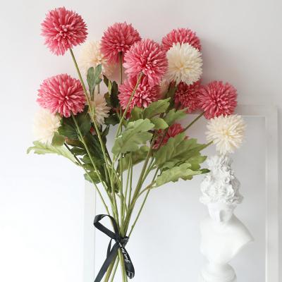 China Beautiful Dandelion Artificial Flower Dandelion Flower Colorful Artificial Silk Stem Decoration for sale