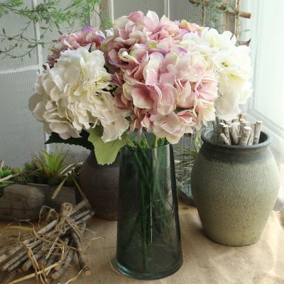 China High Quality Real Touch Artificial Latex Flower Decoration Single Hydrangea for sale