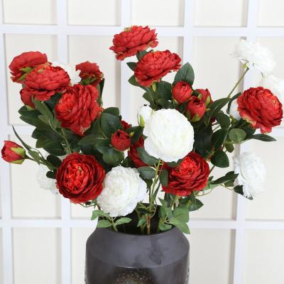 China Wholesale Silk Cheap Flowers Decoration Bouquet Artificial Flowers For Home Wedding Decorative Flowers for sale