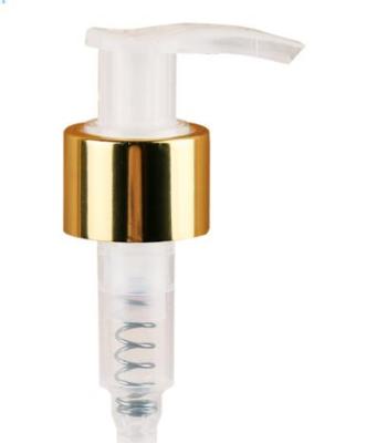 China Non Spill Non Spill Push Type Transparent PP Anodized Aluminum Screw Pump Shower Gel Lotion Pump for sale