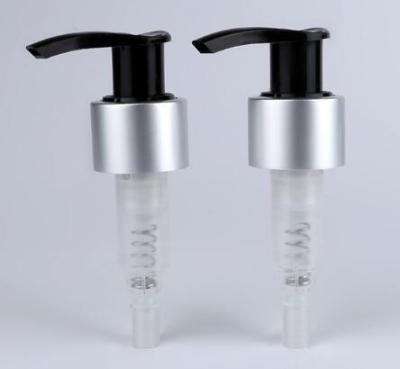 China Non Spill Non Spill Push Type Transparent PP Anodized Aluminum Screw Pump Shower Gel Lotion Pump for sale