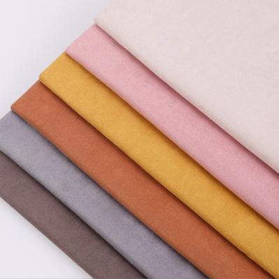 China 2022 New Leather Suede Knitted Fabric Available Sample Faux Suede Fabric Black Scuba Shrink-Resistant for sale