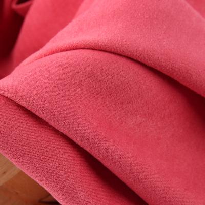 China Shrink-Resistant Washable Polyester Suede Knitted Polyester Spandex Suede Scuba Cloth Thick Suede Fabric For Wind Coat for sale