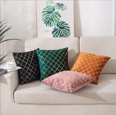 China Velvet anti-static Nordic metallic printing cushion, home accessories cushion cover, 45*45cm cushion covers for sale