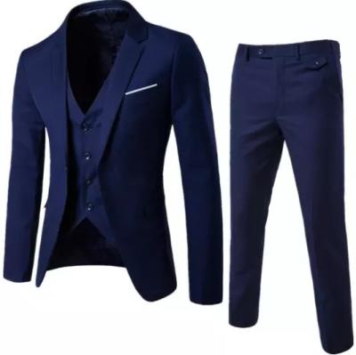 China Hot Sale Factory Wholesale 2 Pieces Mens Suits Anti-wrinkle, Slim Fit Luxury Male Suit Jacket And Pants Cheap Price for sale